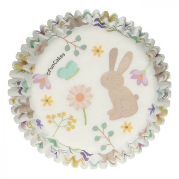 Muffinsformer - Blomster og kanin - Funcakes - 48-pakning