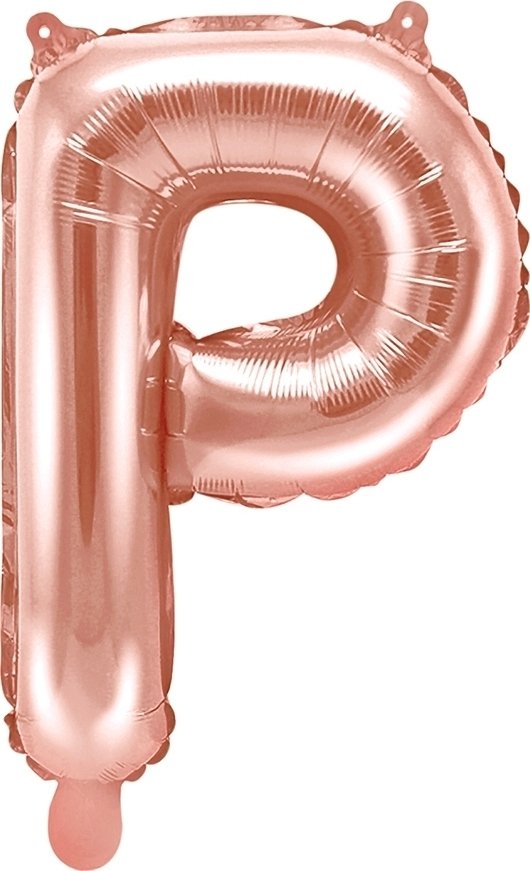 Bokstavballonger – Roségull – 35 cm – Bokstav: P – Bokstavballonger, Ballonger