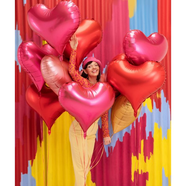 Folieballong - Rødt hjerte Folieballong - Rødt hjerte