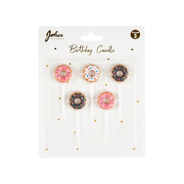 Kakelys Donuts - 5 stk - 8 cm