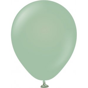 Miniballonger ensfarget - Premium 13 cm - Vintergrnn