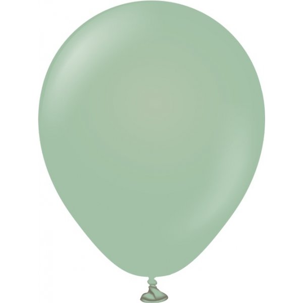 Miniballonger ensfarget - Premium 13 cm - Vintergrnn