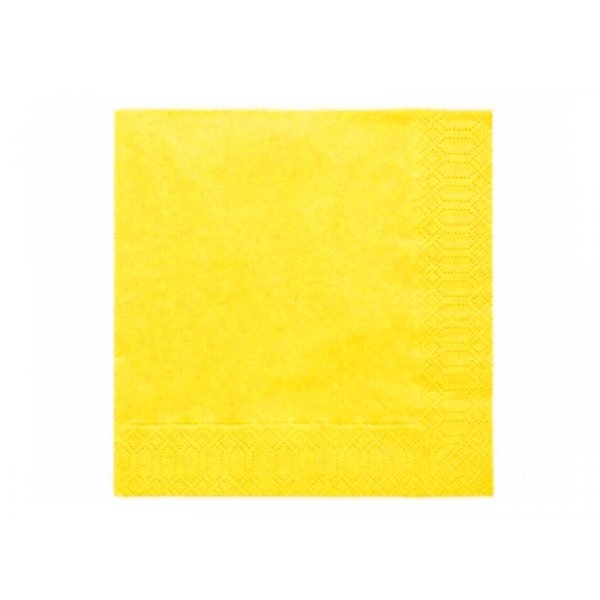 Servietter - Gul - 20-pakning Servietter - Gul - 20-pakning