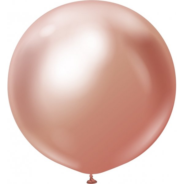 Ballonger ensfarget - Premium 60 cm - Rosegull Krom Ballonger ensfarget - Premium 60 cm - Rosegull Krom