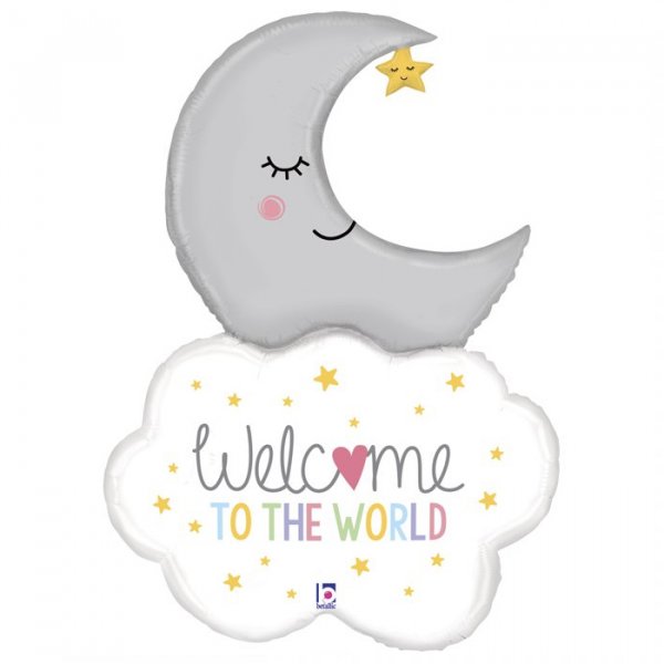 Folieballong - Moon/Cloud - Welcome to the world