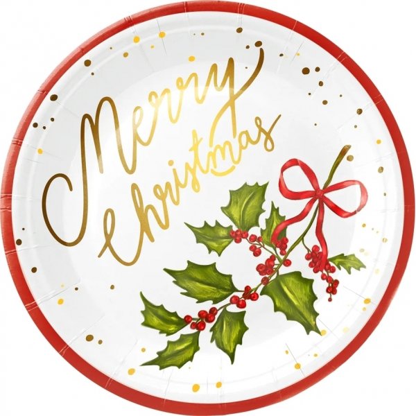 Papptallerkener - God Jul - 23 cm - 10-pakning Papptallerkener - God Jul - 23 cm - 10-pakning