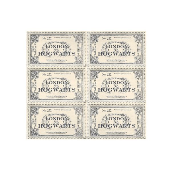 Servietter - Harry Potter - Togbillett til Galtvort - 33x40 cm - 20-pakning Servietter - Harry Potter - Togbillett til Galtvort - 33x40 cm - 20-pakning