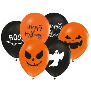 Ballongbukett - Halloween - Svart/Oransje - 8 stk Ballongbukett - Halloween - Svart/Oransje - 8 stk