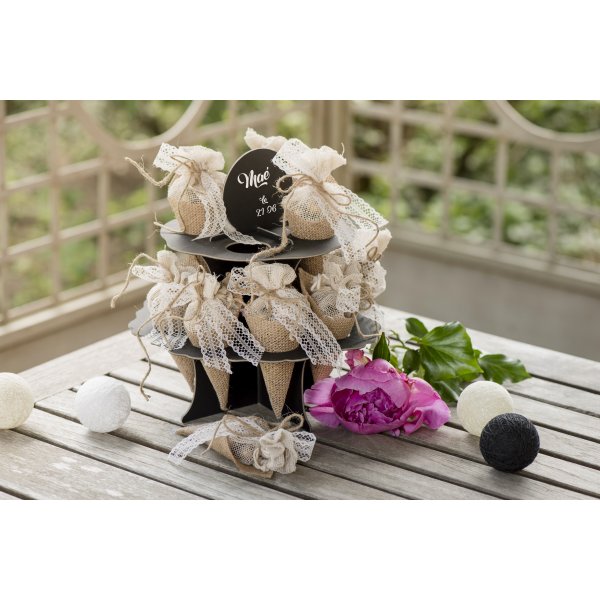 Konfettikjegler - Stoff - 4-pakning