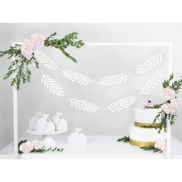 Girlander - Blader - Hvit Girlander - Blader - Hvit