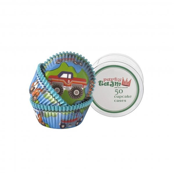 Cupcake-former - Biler - 50-pakning