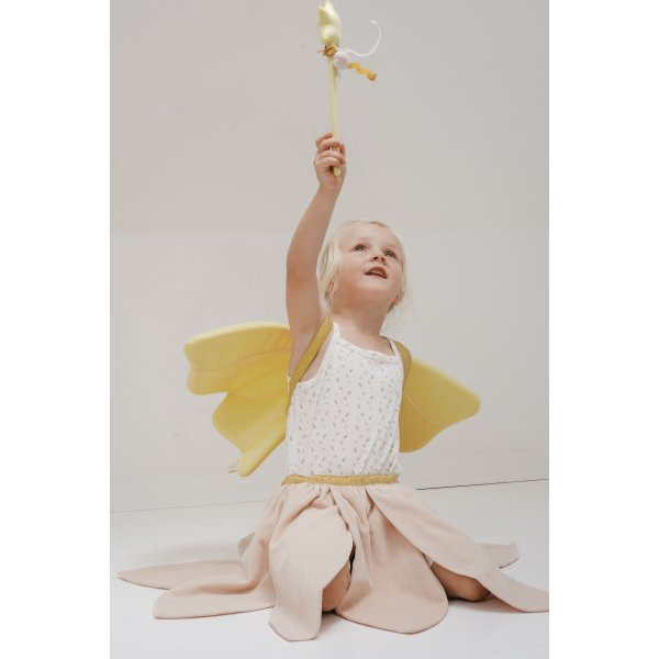 Magisk fe-kostyme - Vinger, skjrt, tryllestav - 3-7 r - Rosa - Fabelab