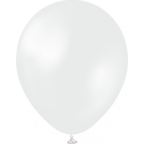 Ballonger ensfargede - Premium 30 cm - Opaque Satin Snow White Ballonger ensfargede - Premium 30 cm - Opaque Satin Snow White