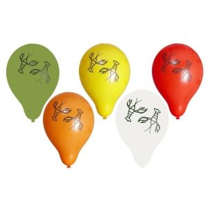 Ballonger - Fargerike med kreps - 10-pakning Ballonger - Fargerike med kreps - 10-pakning