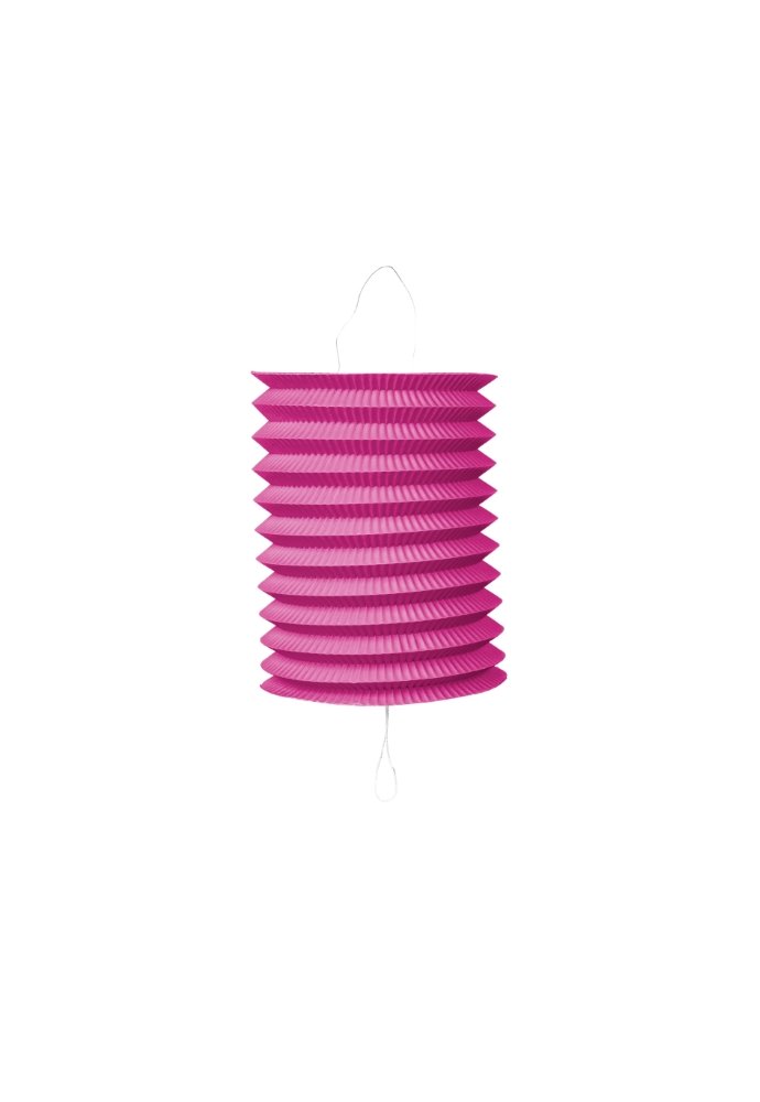 Lanterne – Papir – Knallrosa – 16 cm – Lamper og lykter til bryllup, Bryllupsdekorasjoner