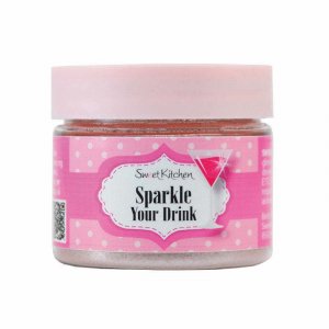 Drikkeglitter - Sparkle Your Drink - Rosa - SweetKitchen - 10 g Drikkeglitter - Sparkle Your Drink - Rosa - SweetKitchen - 10 g
