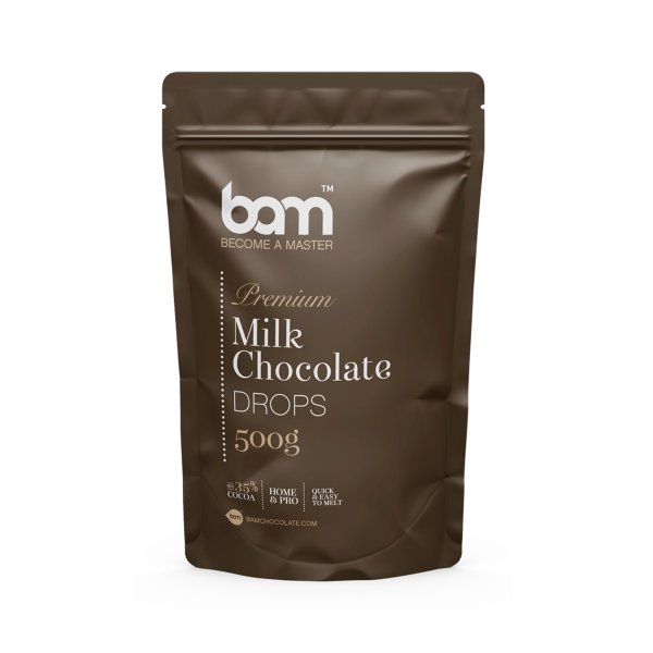 Sjokoladeknapper - Melkesjokolade - BAM - 500 g Sjokoladeknapper - Melkesjokolade - BAM - 500 g