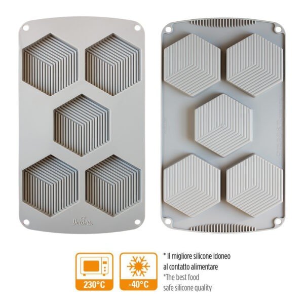 Silikonform – Sekskantet – Decora – Ø 8 cm – Silikonformer