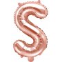Bokstavballonger - Rosgull - 35 cm - Bokstav: S