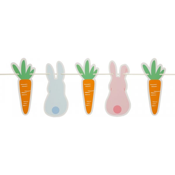 Banner - Pskeharer og gulrtter - 2,4 m