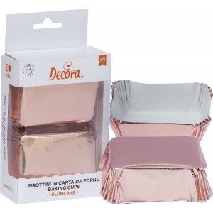 Mini muffinsformer - Rosgull - Firkantede - 20-pakning