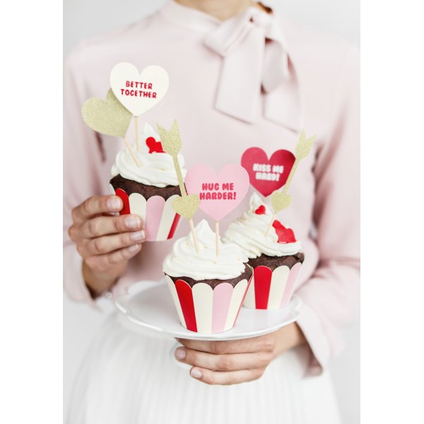 Kakespenner - Søt kjærlighet - Gullglitter - 6-pakning Kakespenner - Søt kjærlighet - Gullglitter - 6-pakning