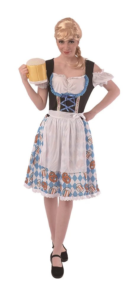 Kjole – Oktoberfest – Blå – L/XL – Kle seg ut til Oktoberfest, Oktoberfest