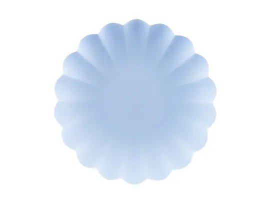 Gjenbrukbare tallerkener - Lysebl� - 4-pakning