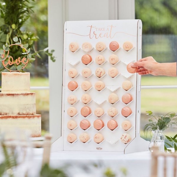 Makronvegg - Botanisk bryllup