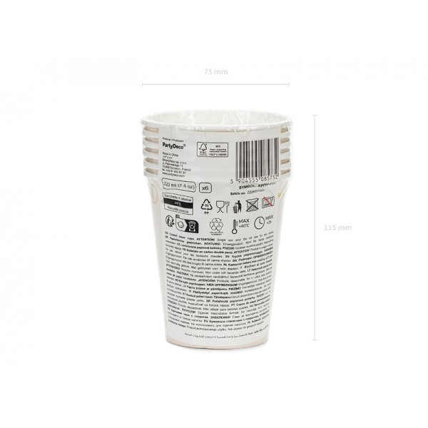 Pappkopper - Beige - 220 ml Pappkopper - Beige - 220 ml
