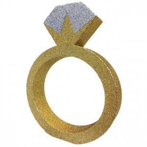 Borddekorasjon - Forlovelsesring - Glitter