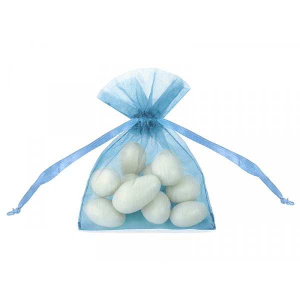 Organzaposer - Lysebl� - 10-pakning