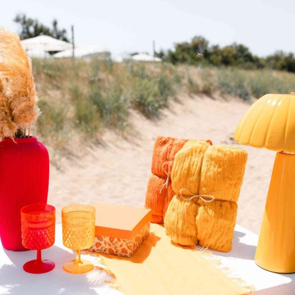 Stoffl�per - Oransje - 90 cm x 3 m