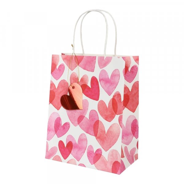 Gavepose - Valentinsdag - Rosa/Rød Gavepose - Valentinsdag - Rosa/Rød