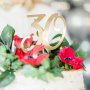 Cake topper - 30 - Gullmetallic