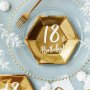Desserttallerkener - 18-årsdag - Hvit/Gull - 6-pakning Desserttallerkener - 18-årsdag - Hvit/Gull - 6-pakning