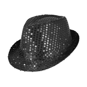 Svart hatt med paljetter Svart hatt med paljetter