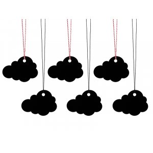 Tagger - Skyer - Svart - 6 stk Tagger - Skyer - Svart - 6 stk