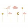 Cake Picks - Stork - Rosa/Guld