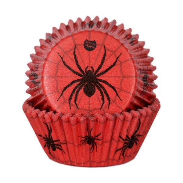 Cupcake-form Spider - 48-pakning