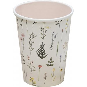 Papirkopper - Blomstermotiv - 8-pakning