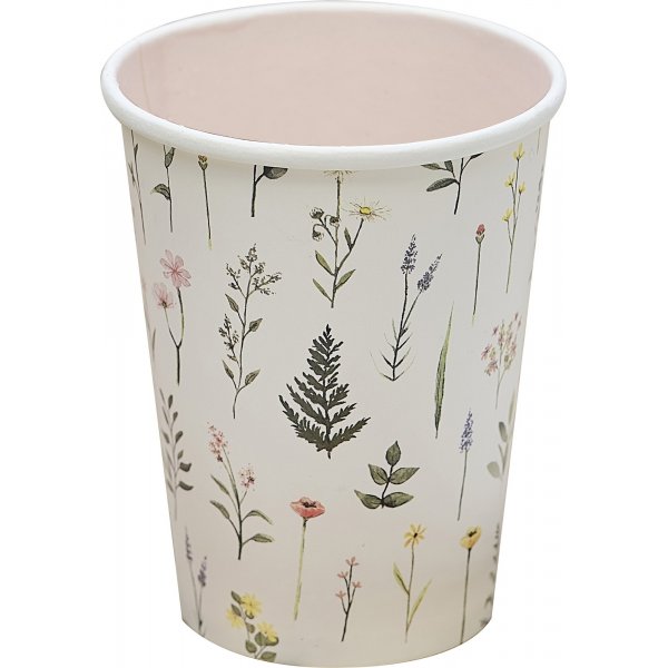 Papirkopper - Blomstermotiv - 8-pakning Papirkopper - Blomstermotiv - 8-pakning