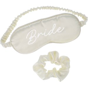 Sovemaske med scrunchie - Brud - Hvit