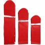 Papirpomponger - r�de - Dia. 20+24+30 cm - 3 stk