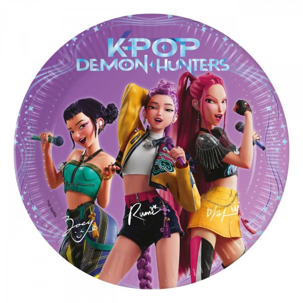 Papptallerkener - K-Pop Demon Hunters - 20 cm - 8-pakning Papptallerkener - K-Pop Demon Hunters - 20 cm - 8-pakning