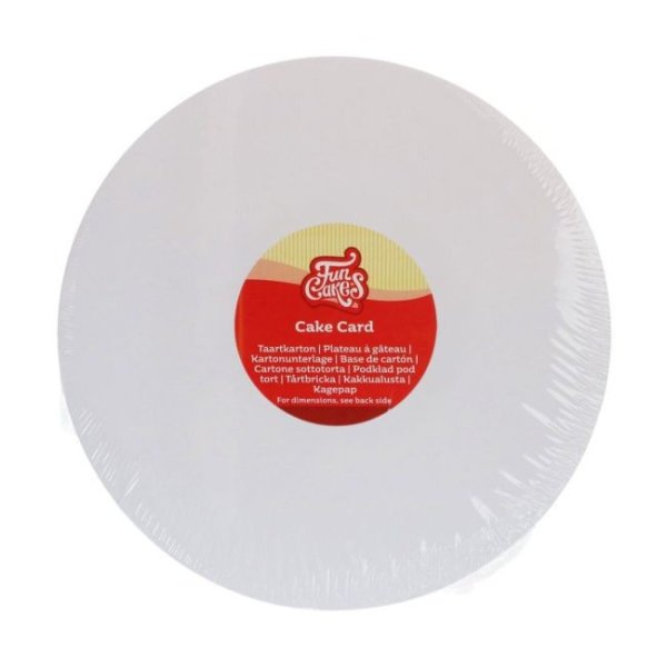 Kakebrett Tynn - Hvit - 5-pakning - 26 cm - FunCakes