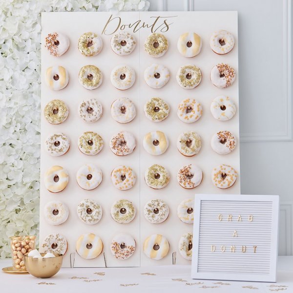 Stor donut wall - Gold wedding