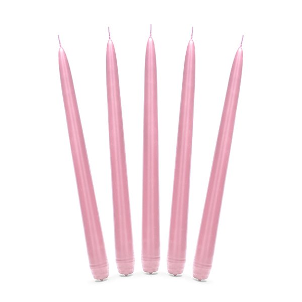 Stearinlys - 10-pakning - Matt lys rosa Stearinlys - 10-pakning - Matt lys rosa