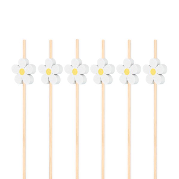 Snackpinner/Drikkepinner - Blomst - 12 cm - 25 stk Snackpinner/Drikkepinner - Blomst - 12 cm - 25 stk