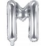 Bokstavballonger - Slv - 35 cm - Bokstav: M